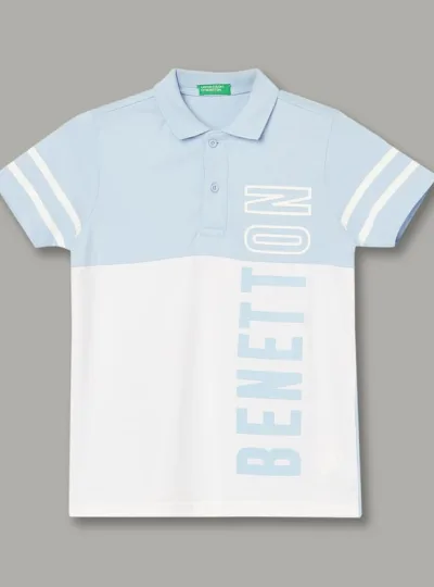 UNITED COLORS OF BENETTON Boys Colourblock Polo T-shirt